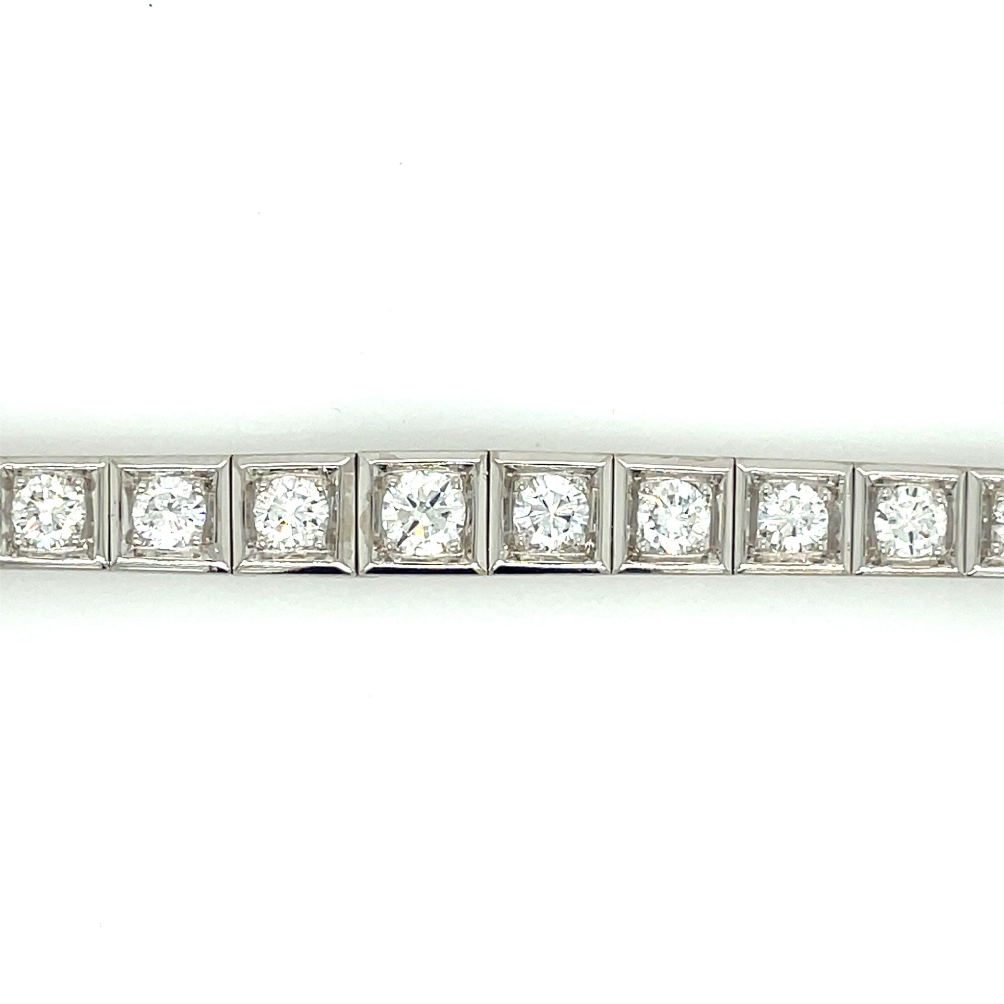 Tennisarmband 19cm ca.6ct Diamanten Weißgold 585/ 14K - Bild 3
