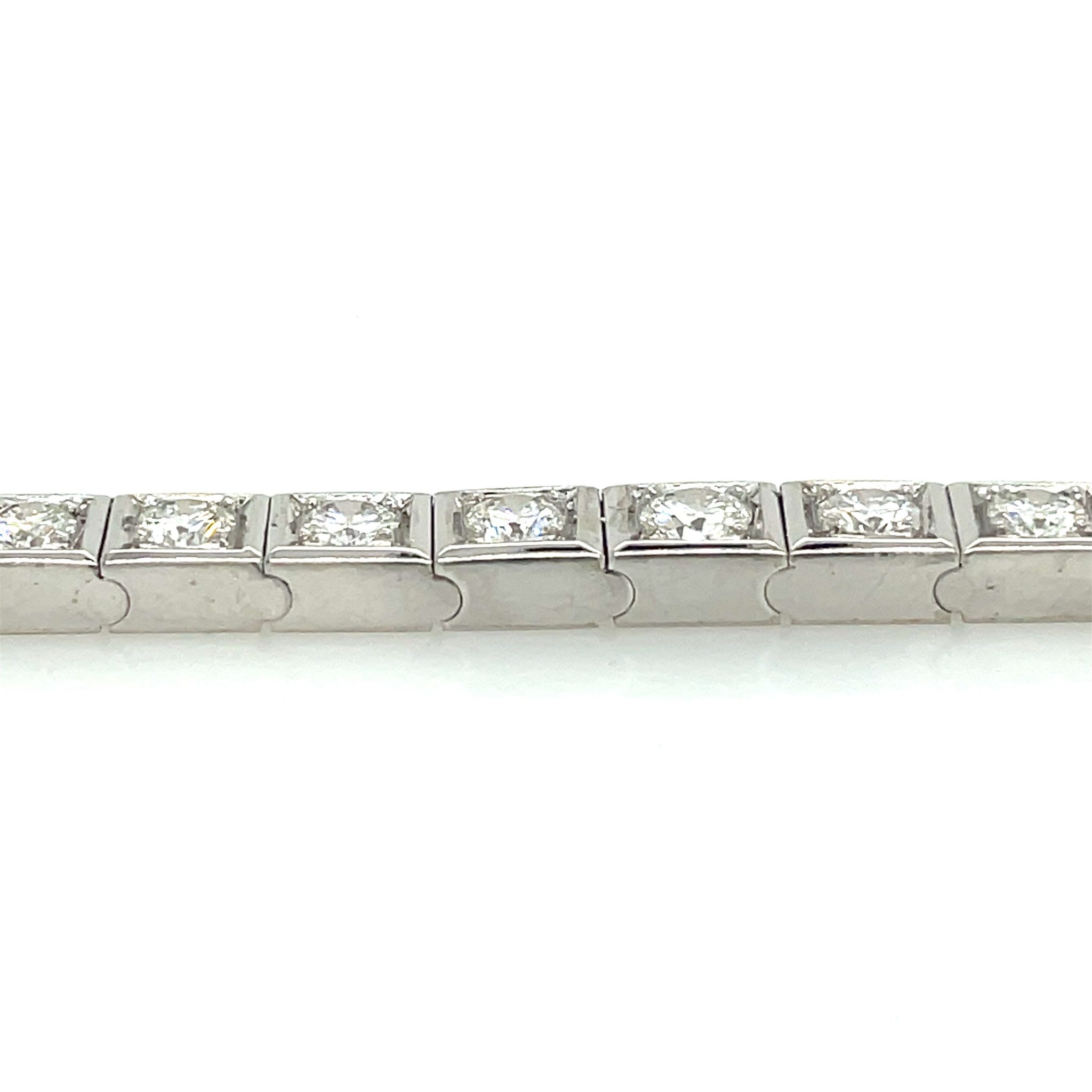 Tennisarmband 19cm ca.6ct Diamanten Weißgold 585/ 14K - Bild 6