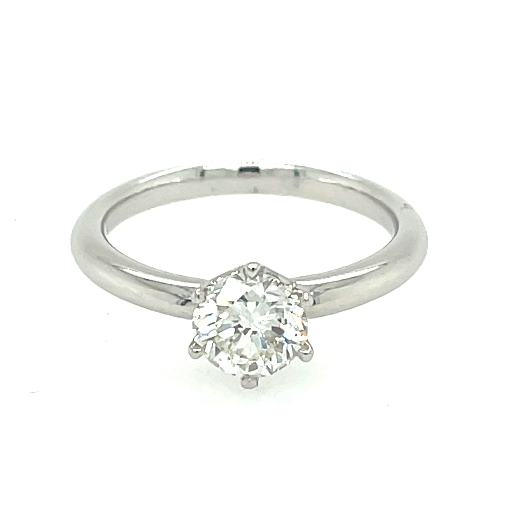 Solitärring Gr. 54,5 1,04 ct Diamant Weißgold 750/ 18K DPL Zertifikat