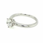 Solitärring Gr. 54,5 1,04 ct Diamant Weißgold 750/ 18K DPL Zertifikat - Bild 2 Vorschau