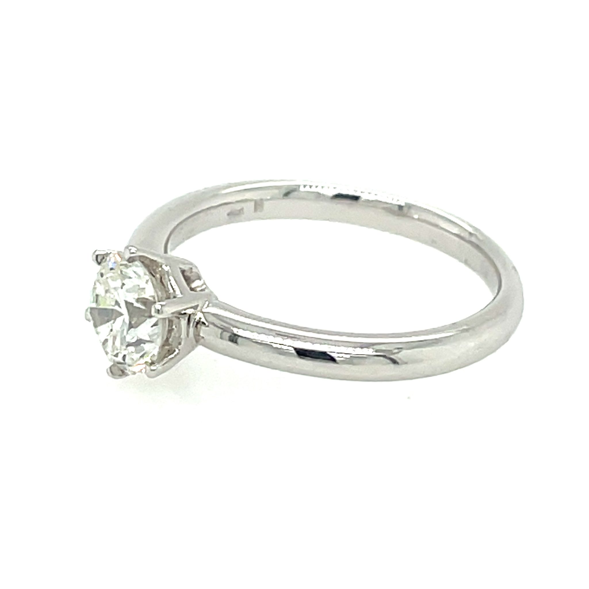 Solitärring Gr. 54,5 1,04 ct Diamant Weißgold 750/ 18K DPL Zertifikat - Bild 2