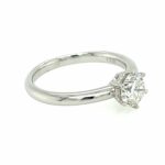 Solitärring Gr. 54,5 1,04 ct Diamant Weißgold 750/ 18K DPL Zertifikat - Bild 3 Vorschau