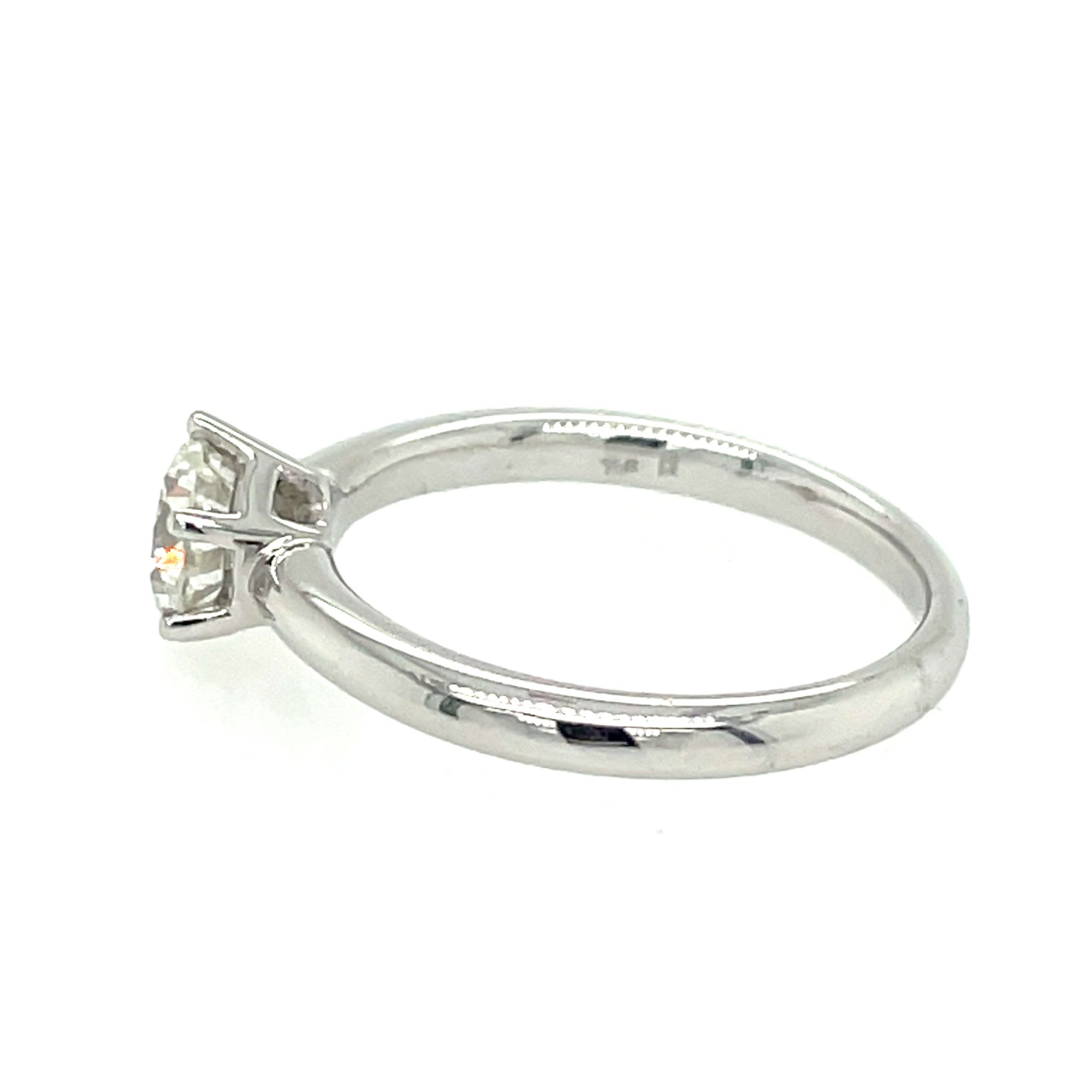 Solitärring Gr. 54,5 1,04 ct Diamant Weißgold 750/ 18K DPL Zertifikat - Bild 4
