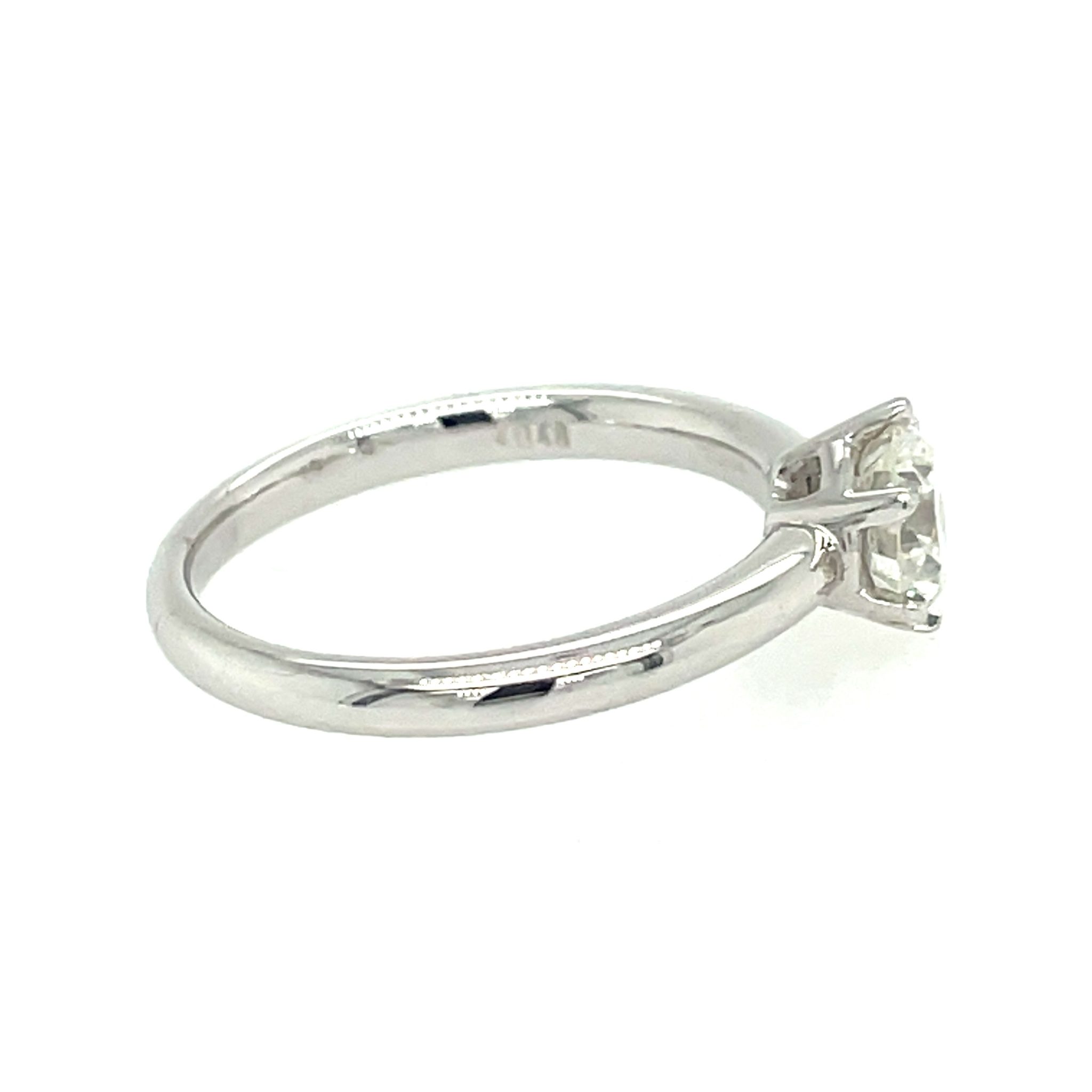 Solitärring Gr. 54,5 1,04 ct Diamant Weißgold 750/ 18K DPL Zertifikat - Bild 5