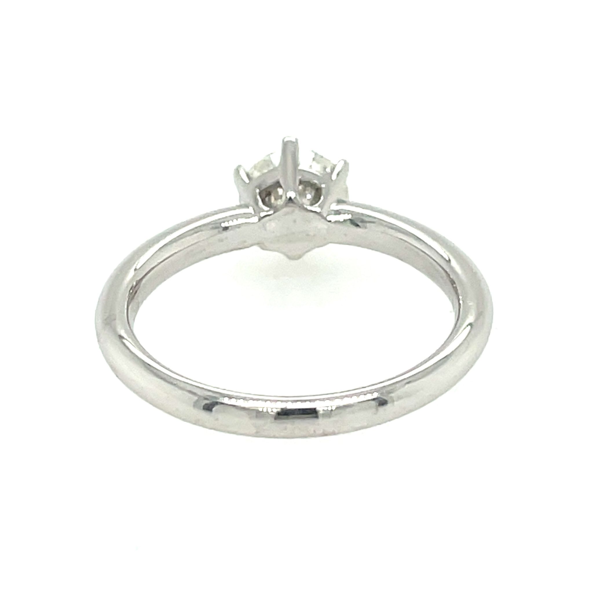 Solitärring Gr. 54,5 1,04 ct Diamant Weißgold 750/ 18K DPL Zertifikat - Bild 6