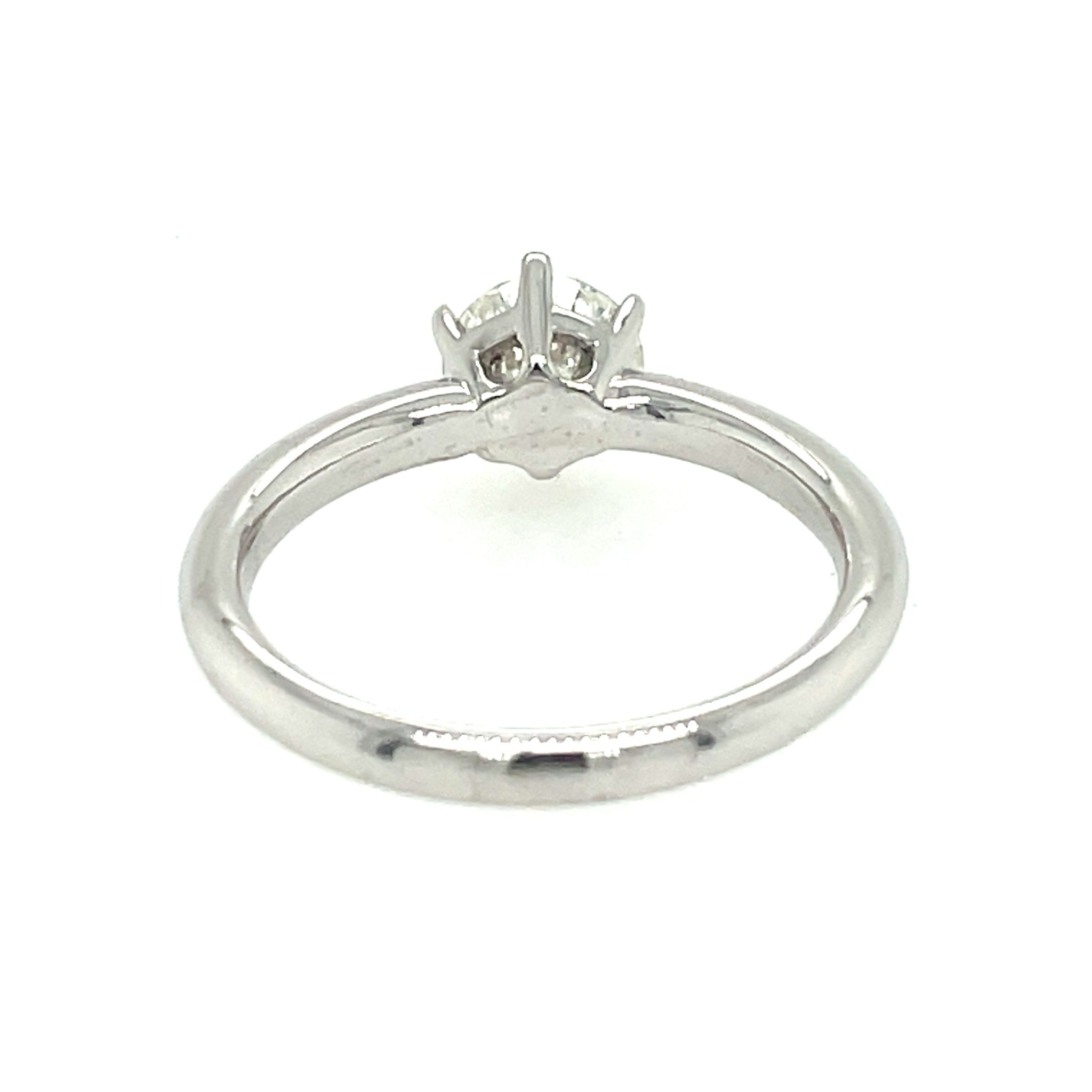 Solitärring Gr. 54,5 1,04 ct Diamant Weißgold 750/ 18K DPL Zertifikat - Bild 7