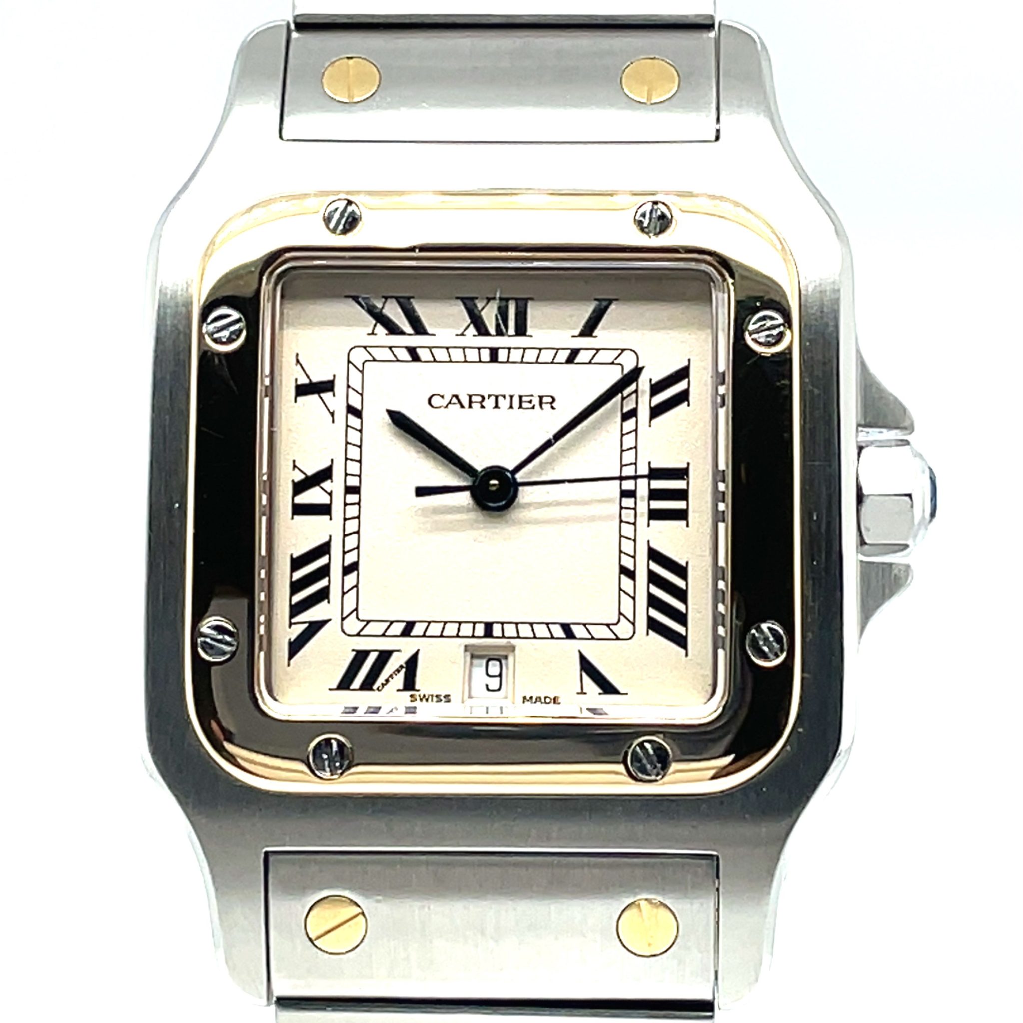 Cartier Santos Galbee Ref.187901 Stahl/Gold, Full Set 1990 Top