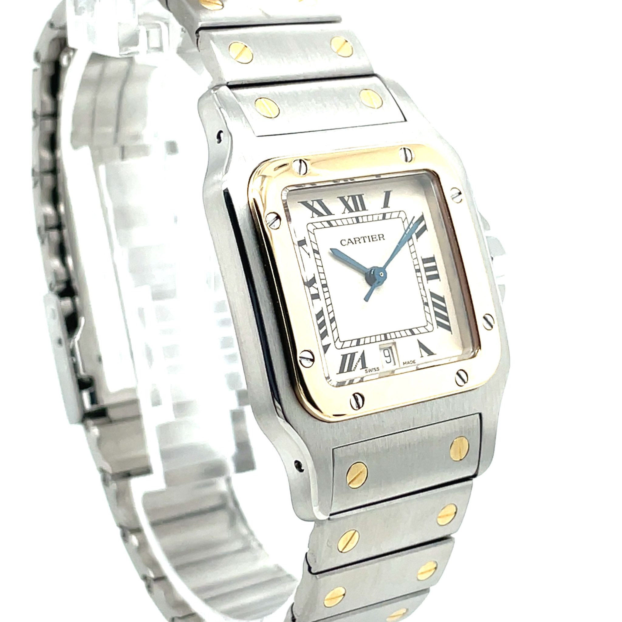 Cartier Santos Galbee Ref.187901 Stahl/Gold, Full Set 1990 Top - Bild 6
