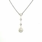 Collier 46,5 cm ca. 1,35 ct Diamanten Weißgold 14K Platin 900 Vorschau