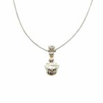 Collier 46,5 cm ca. 1,35 ct Diamanten Weißgold 14K Platin 900 - Bild 2 Vorschau