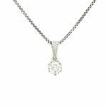 Kette mit Solitäranhänger 45cm ca.1,26ct Diamant Weißgold 585/ 14K Vorschau