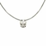 Kette mit Solitäranhänger 45cm ca.1,26ct Diamant Weißgold 585/ 14K - Bild 2 Vorschau