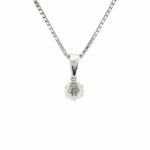 Kette mit Solitäranhänger 45cm ca.1,26ct Diamant Weißgold 585/ 14K - Bild 3 Vorschau