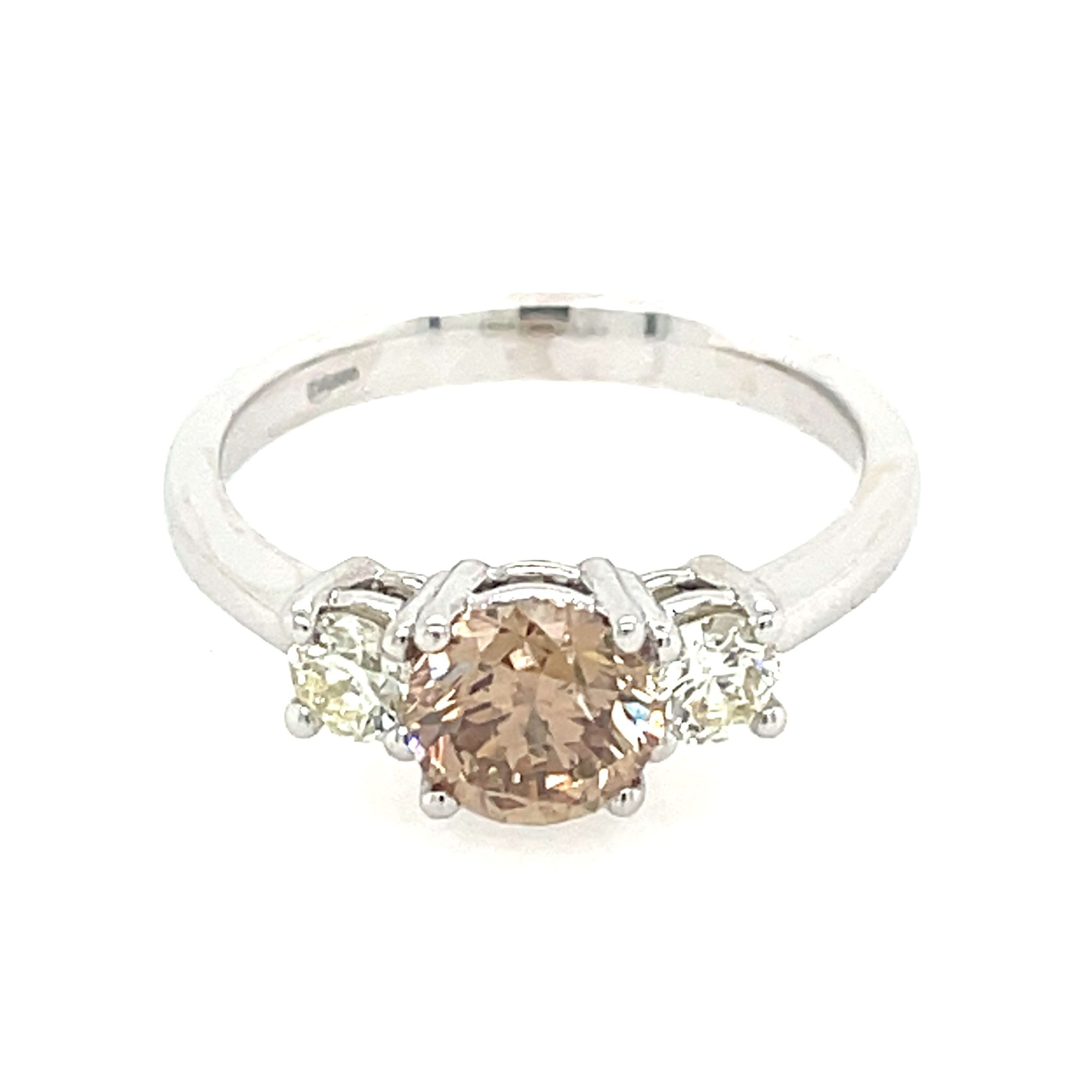 Solitärring Gr.55 1,09ct Diamant Weißgold 585/ 14K AIG Zertifikat