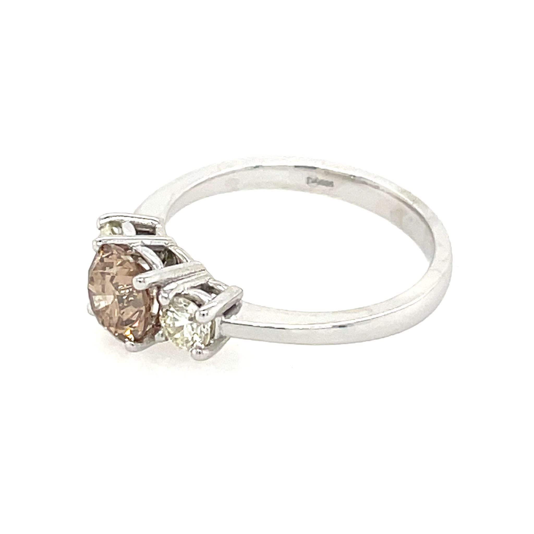 Solitärring Gr.55 1,09ct Diamant Weißgold 585/ 14K AIG Zertifikat - Bild 2
