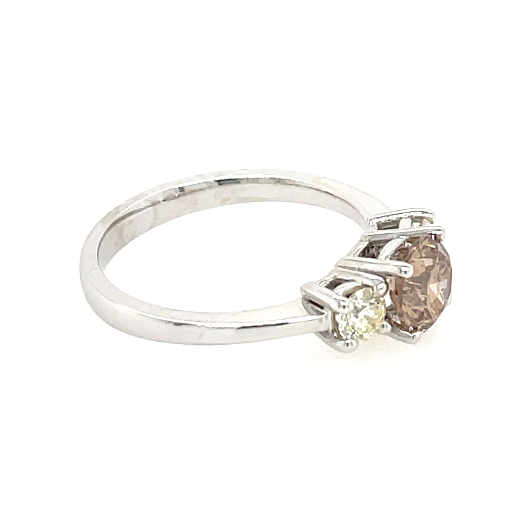 Solitärring Gr.55 1,09ct Diamant Weißgold 585/ 14K AIG Zertifikat - Bild 3