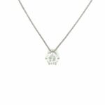 Kette mit Solitäranhänger 45 cm 1,51ct Diamant Weißgold 750/ 18K DPL Zertifikat Vorschau