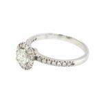 Solitärring Gr. 56 0,52ct Diamant Weißgold 585/ 14K AIG Zertifikat - Bild 2 Vorschau