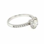 Solitärring Gr. 56 0,52ct Diamant Weißgold 585/ 14K AIG Zertifikat - Bild 3 Vorschau