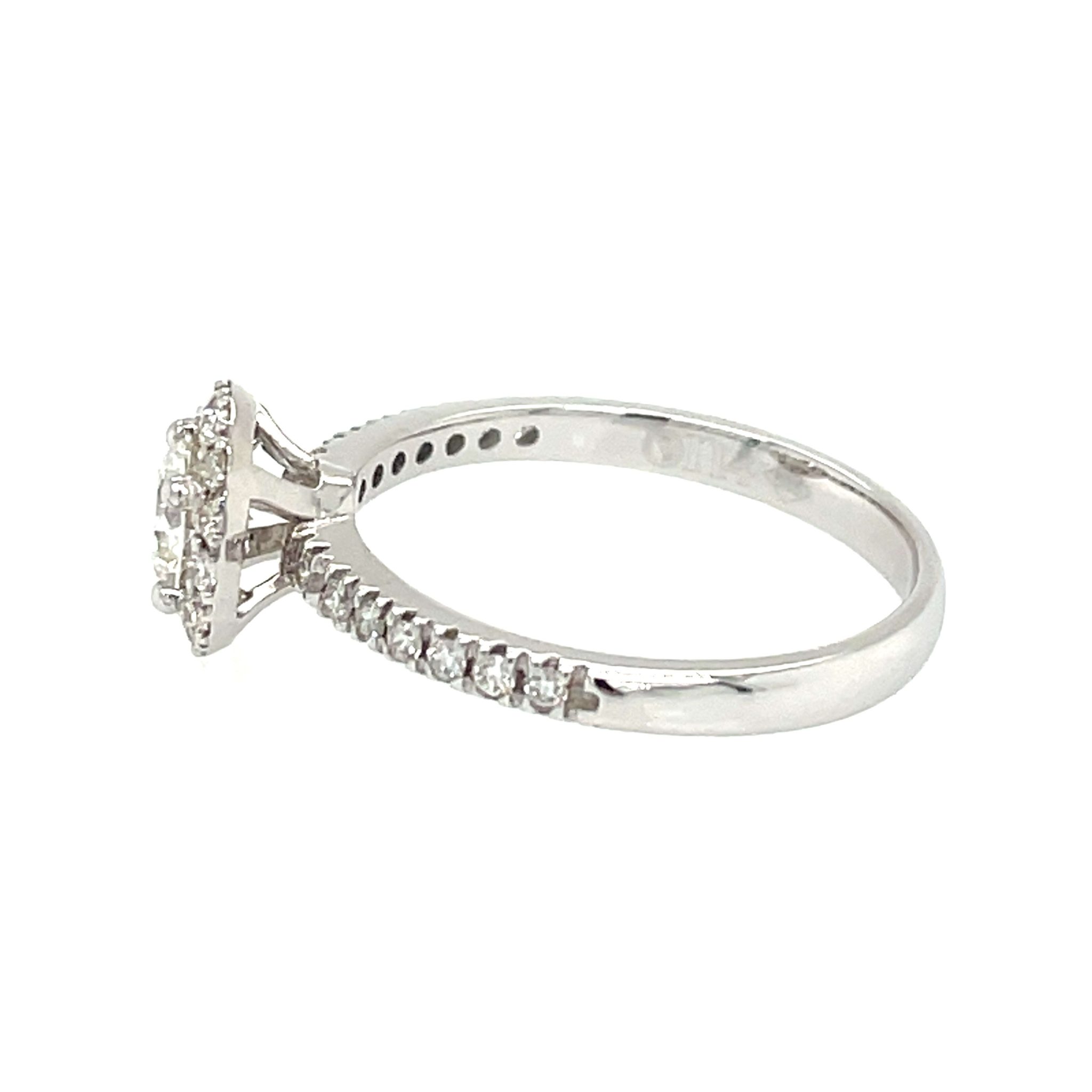 Solitärring Gr. 56 0,52ct Diamant Weißgold 585/ 14K AIG Zertifikat - Bild 4