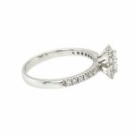 Solitärring Gr. 56 0,52ct Diamant Weißgold 585/ 14K AIG Zertifikat - Bild 5 Vorschau