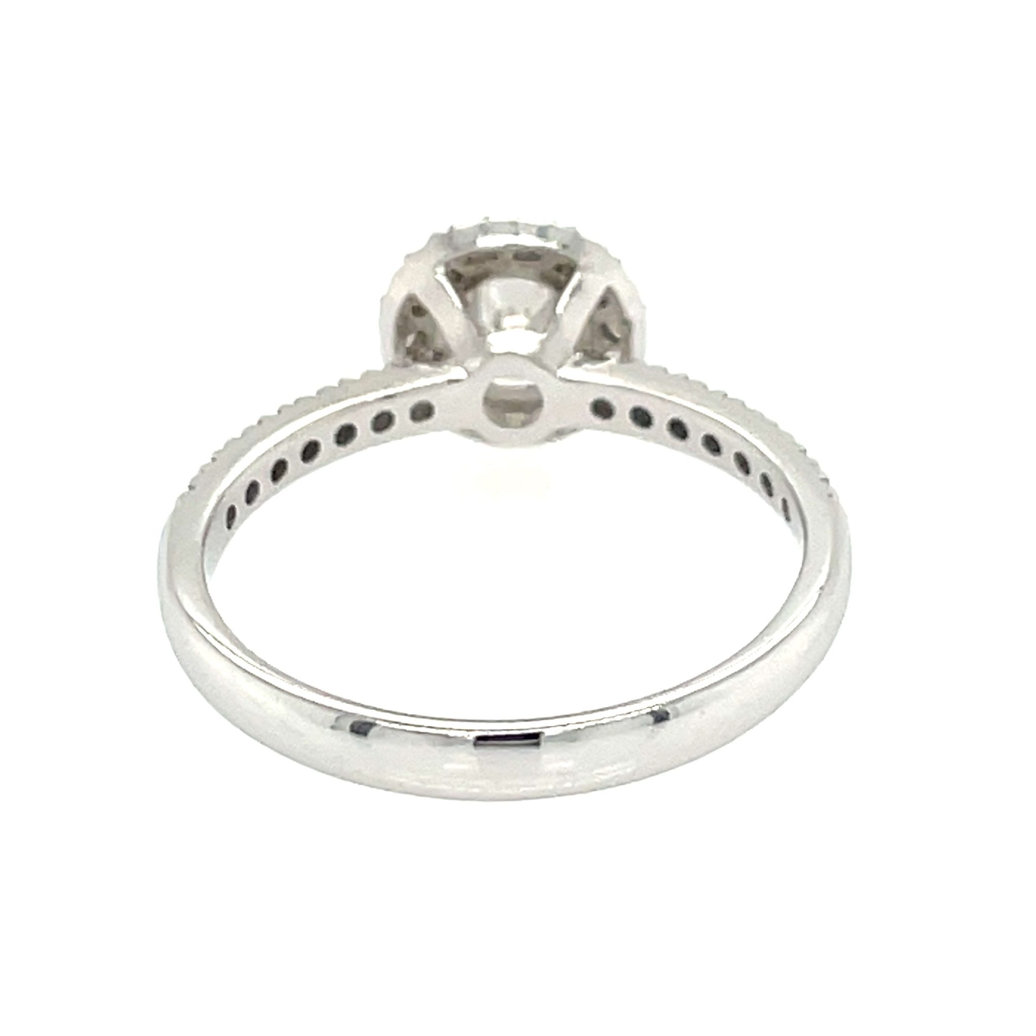 Solitärring Gr. 56 0,52ct Diamant Weißgold 585/ 14K AIG Zertifikat - Bild 6