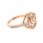 Diamant Ring Gr. 53 0,25 ct Brillant Roségold 585/ 14K AIG Zertifikat - Bild 3 Vorschau