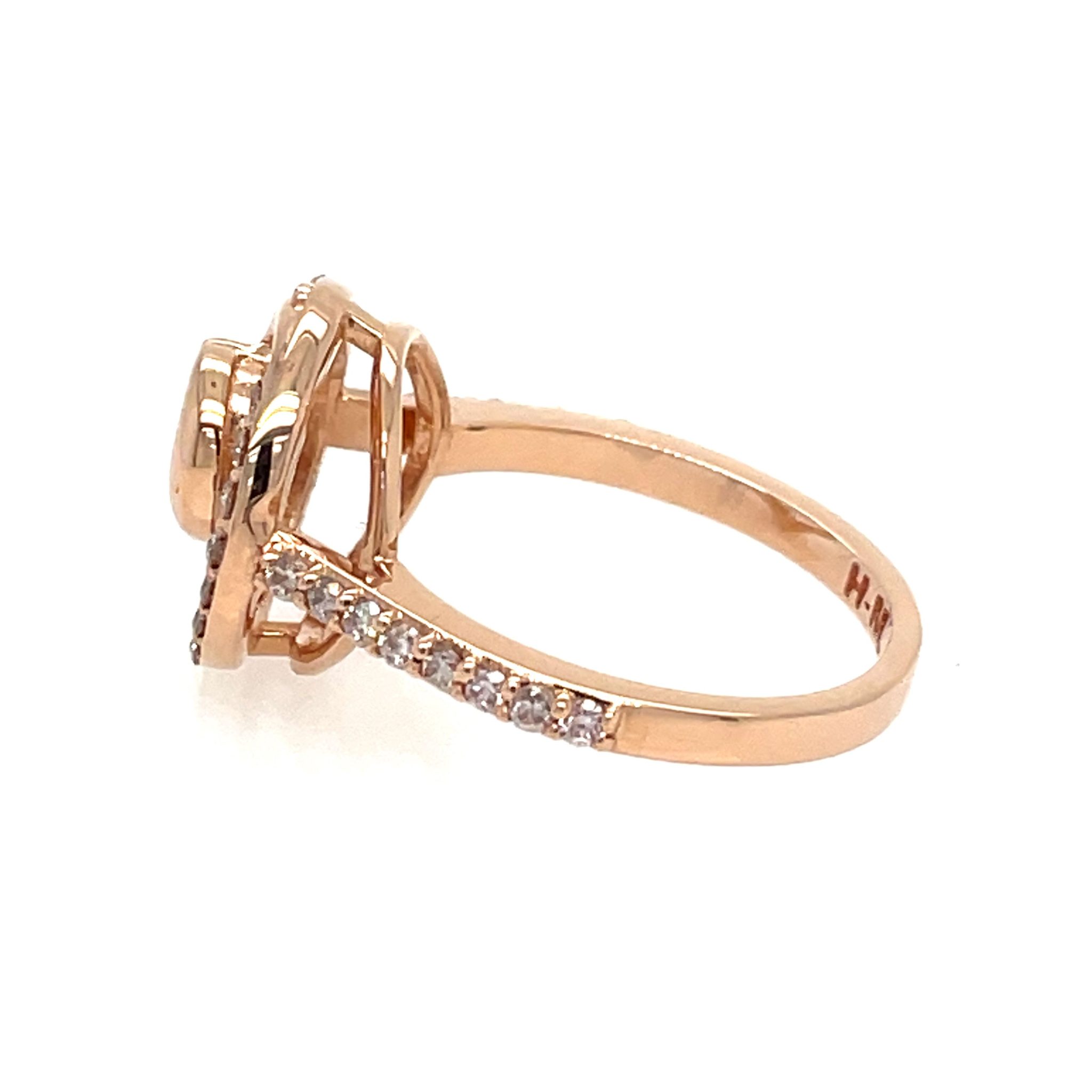 Diamant Ring Gr. 53 0,25 ct Brillant Roségold 585/ 14K AIG Zertifikat - Bild 4