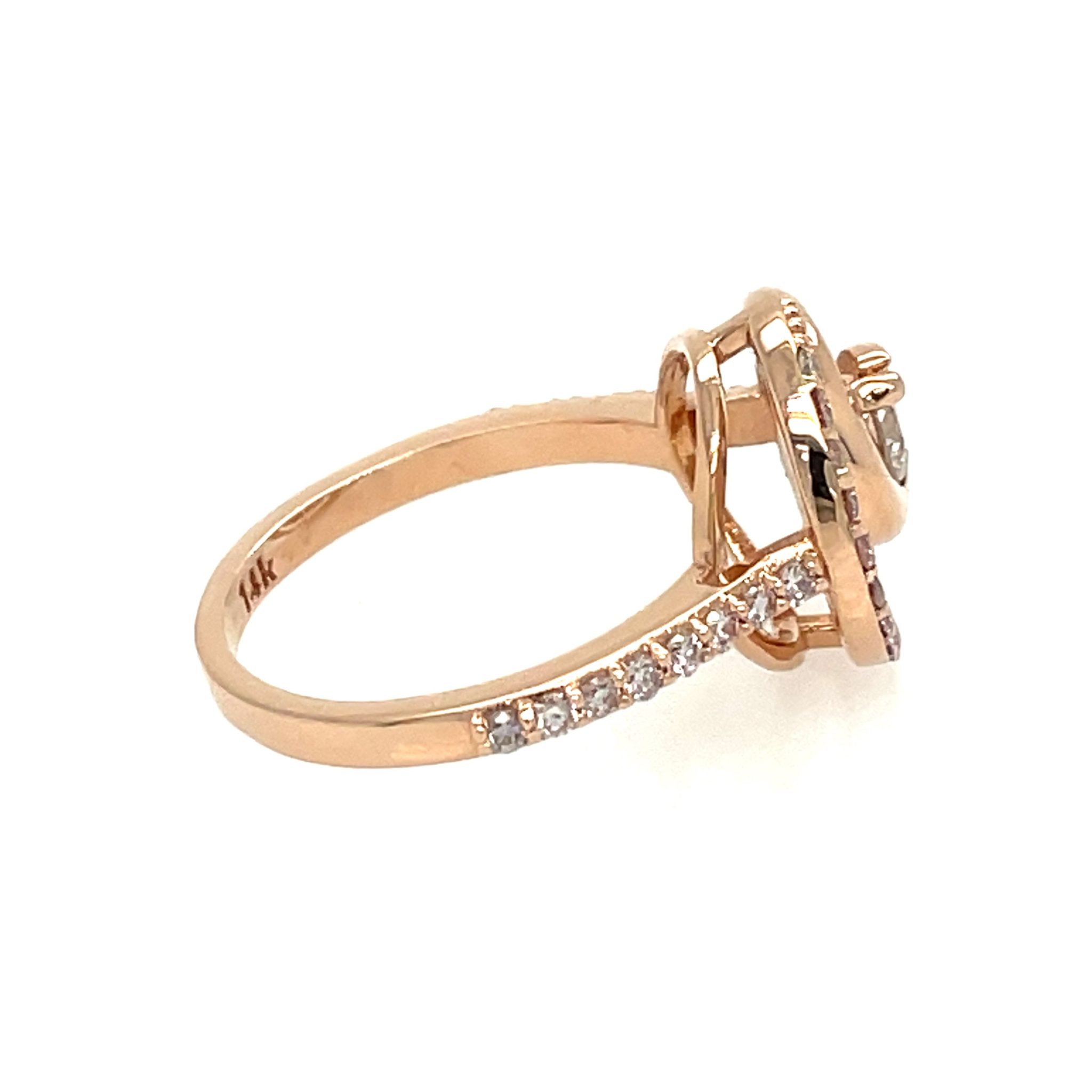 Diamant Ring Gr. 53 0,25 ct Brillant Roségold 585/ 14K AIG Zertifikat - Bild 5