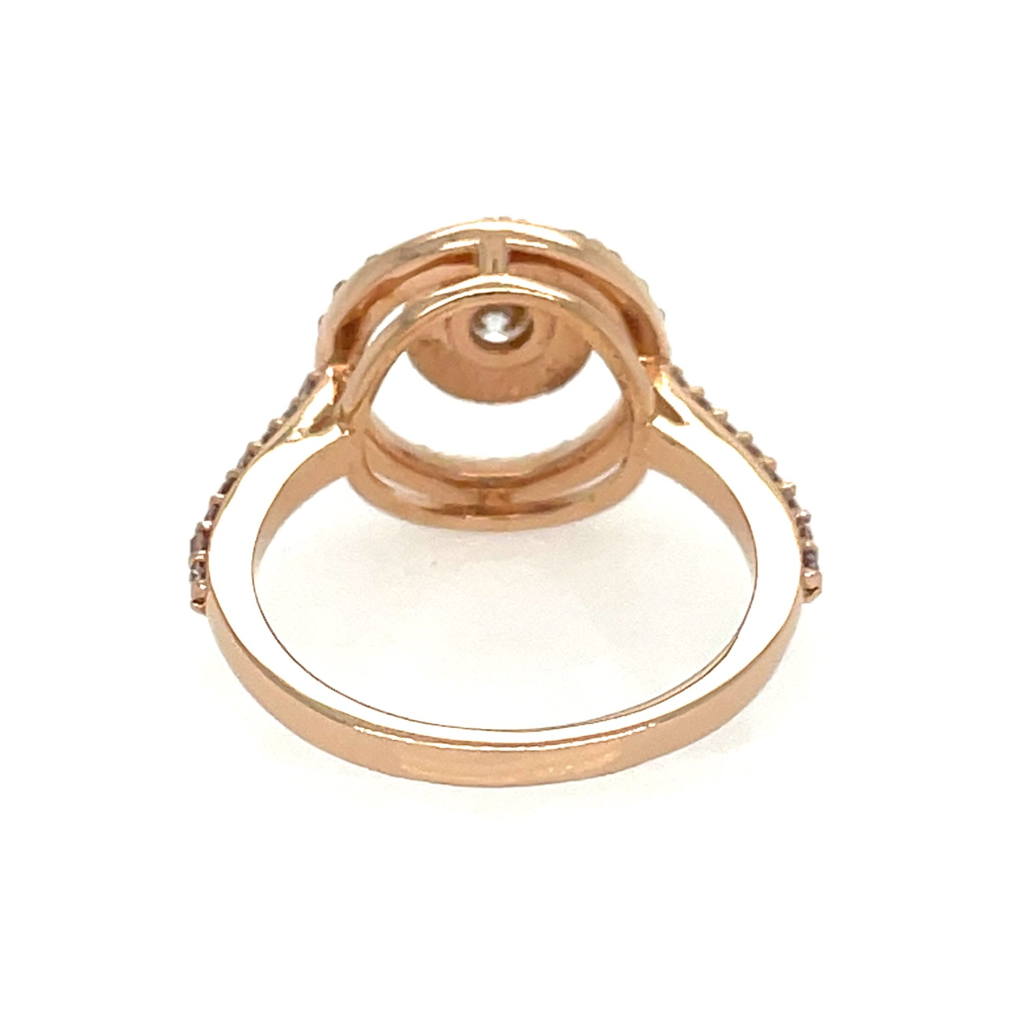 Diamant Ring Gr. 53 0,25 ct Brillant Roségold 585/ 14K AIG Zertifikat - Bild 6