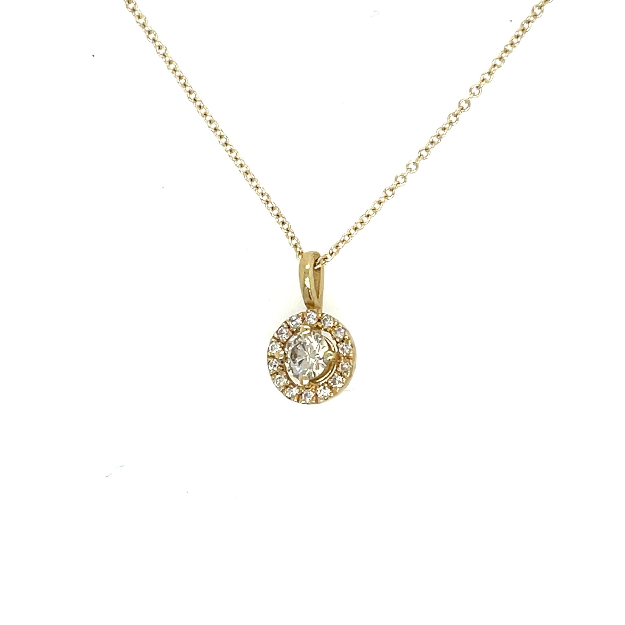 Ankerkette 42cm 0,27ct Diamant Gelbgold 585/ 14K AIG Zertifikat