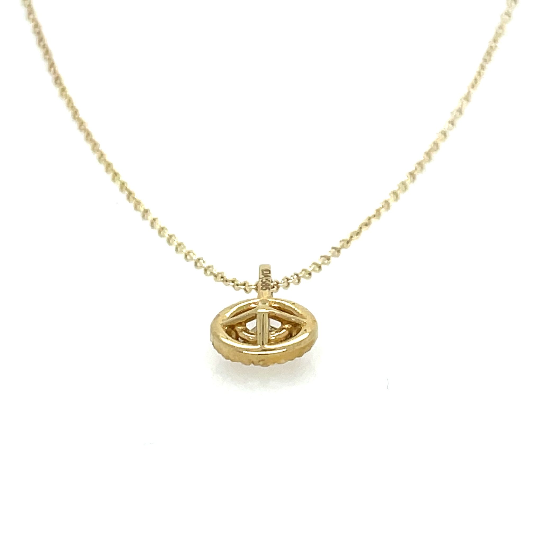 Ankerkette 42cm 0,27ct Diamant Gelbgold 585/ 14K AIG Zertifikat - Bild 4