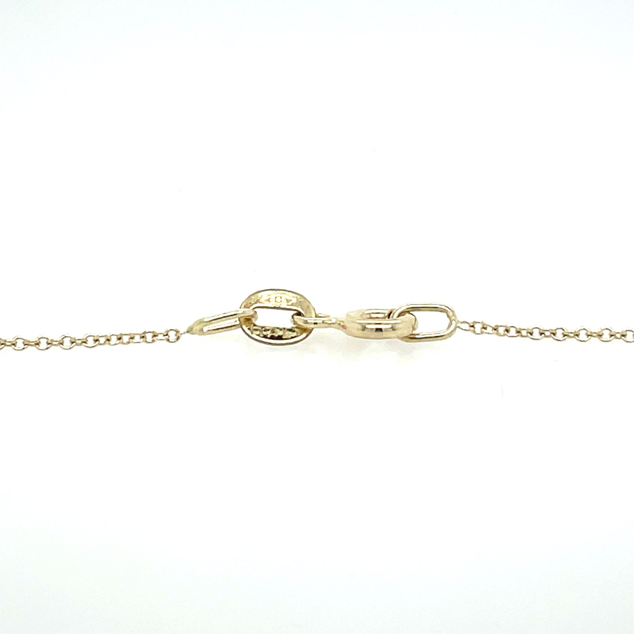 Ankerkette 42cm 0,27ct Diamant Gelbgold 585/ 14K AIG Zertifikat - Bild 7