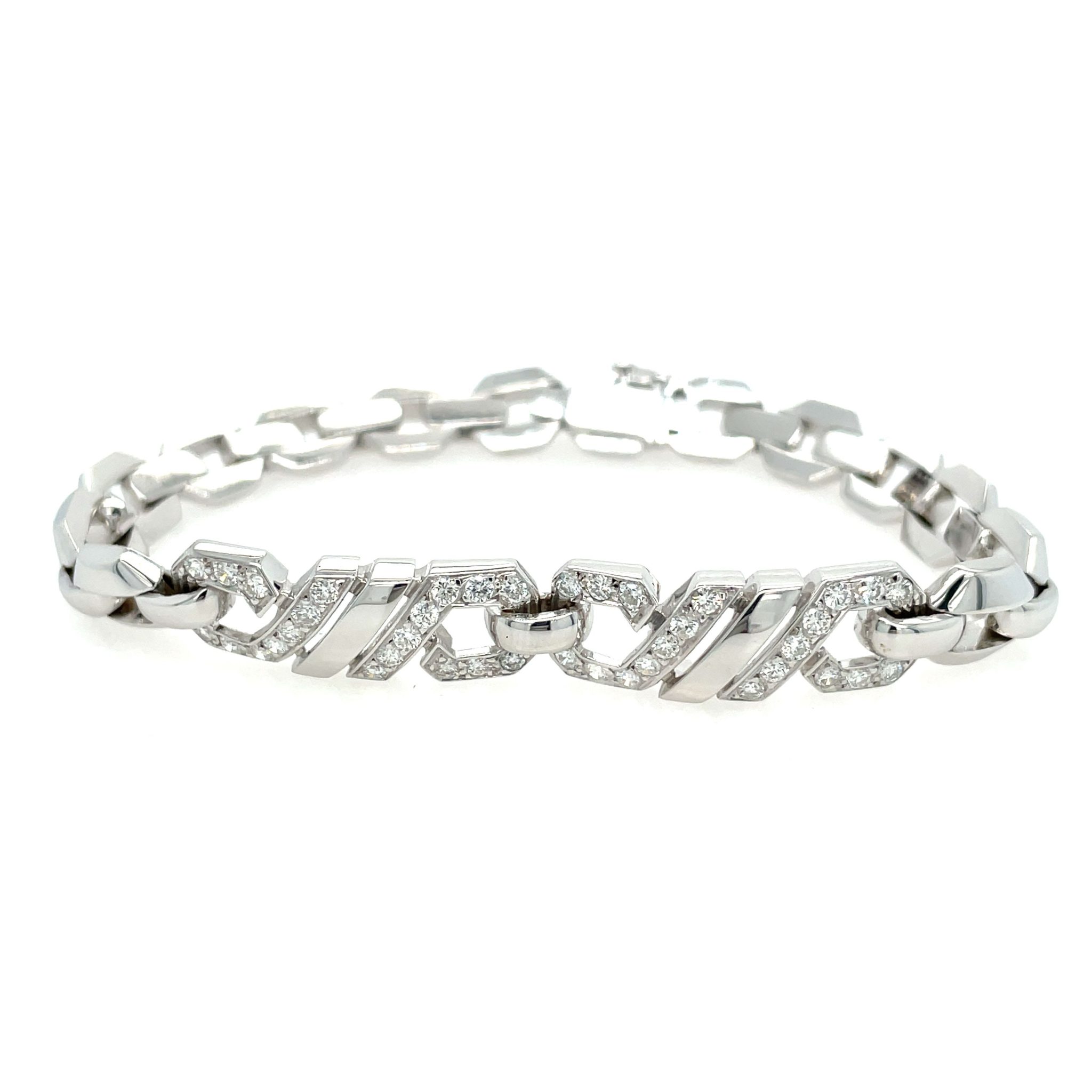 Cartier Armband 19 cm ca. 1,0ct Diamanten Weißgold 750/ 18K - Bild 2