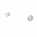Solitärohrstecker 1,18 ct Diamanten Weißgold 750/ 18K HRD Zertifikat - Bild 2 Vorschau