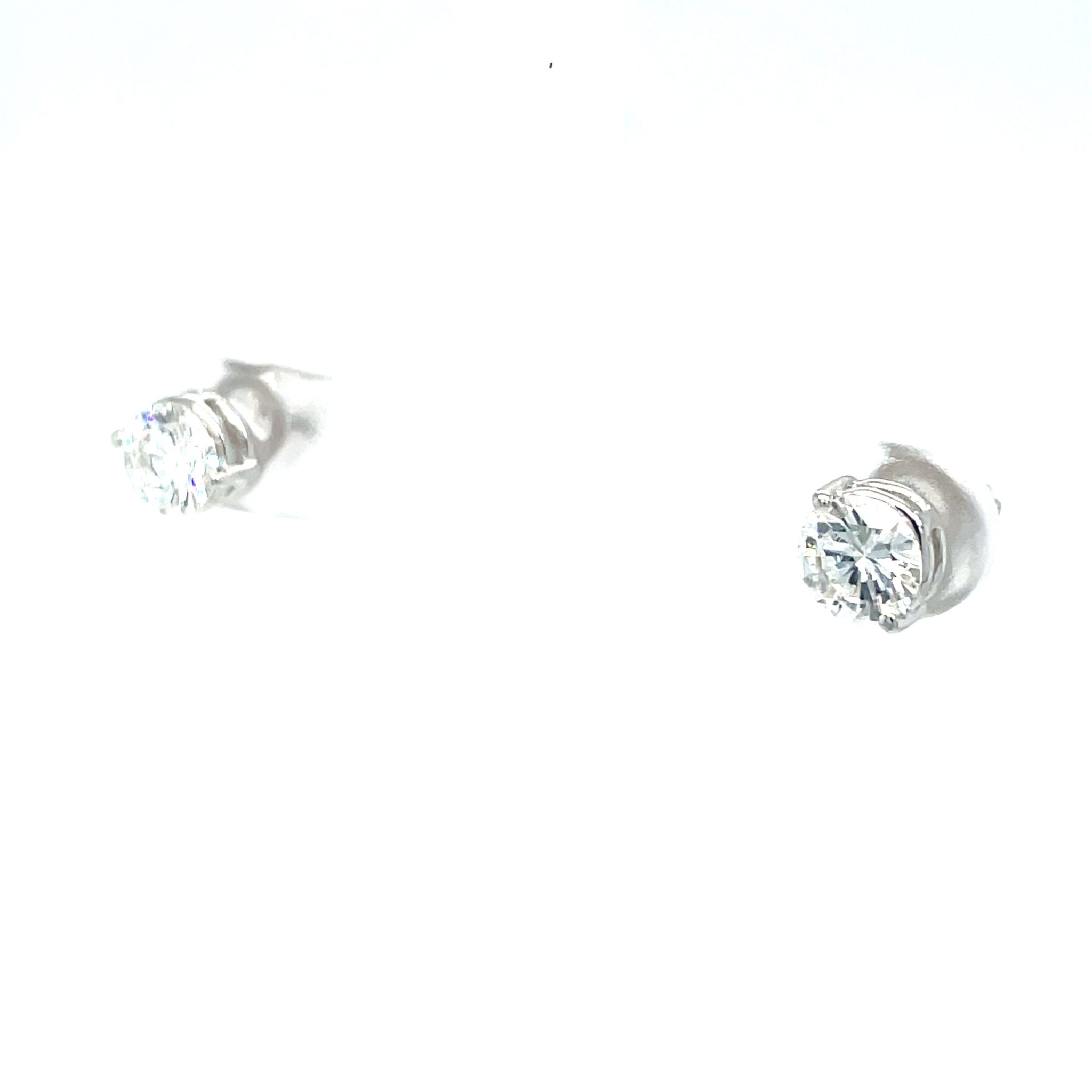 Solitärohrstecker 1,18 ct Diamanten Weißgold 750/ 18K HRD Zertifikat - Bild 2