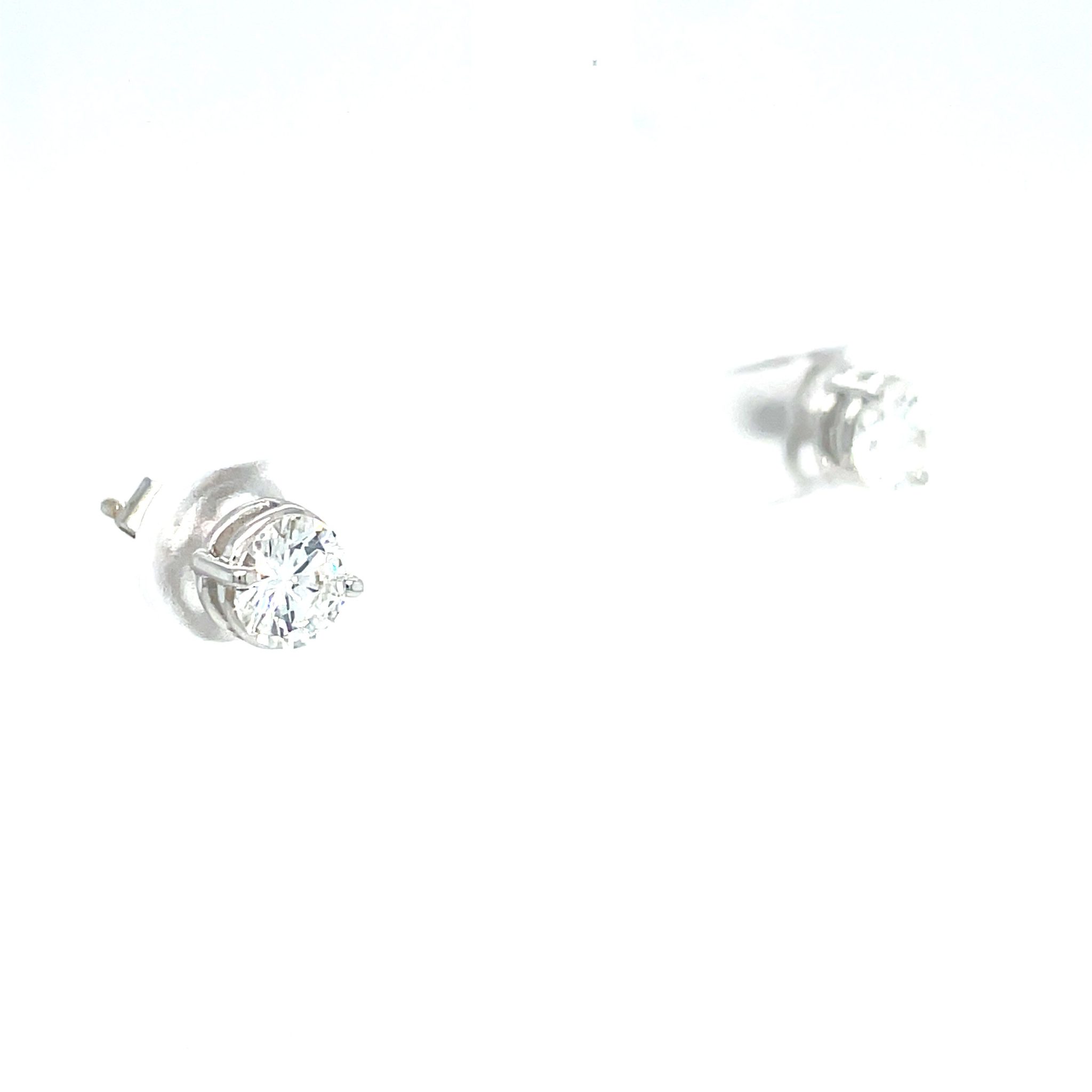Solitärohrstecker 1,18 ct Diamanten Weißgold 750/ 18K HRD Zertifikat - Bild 3