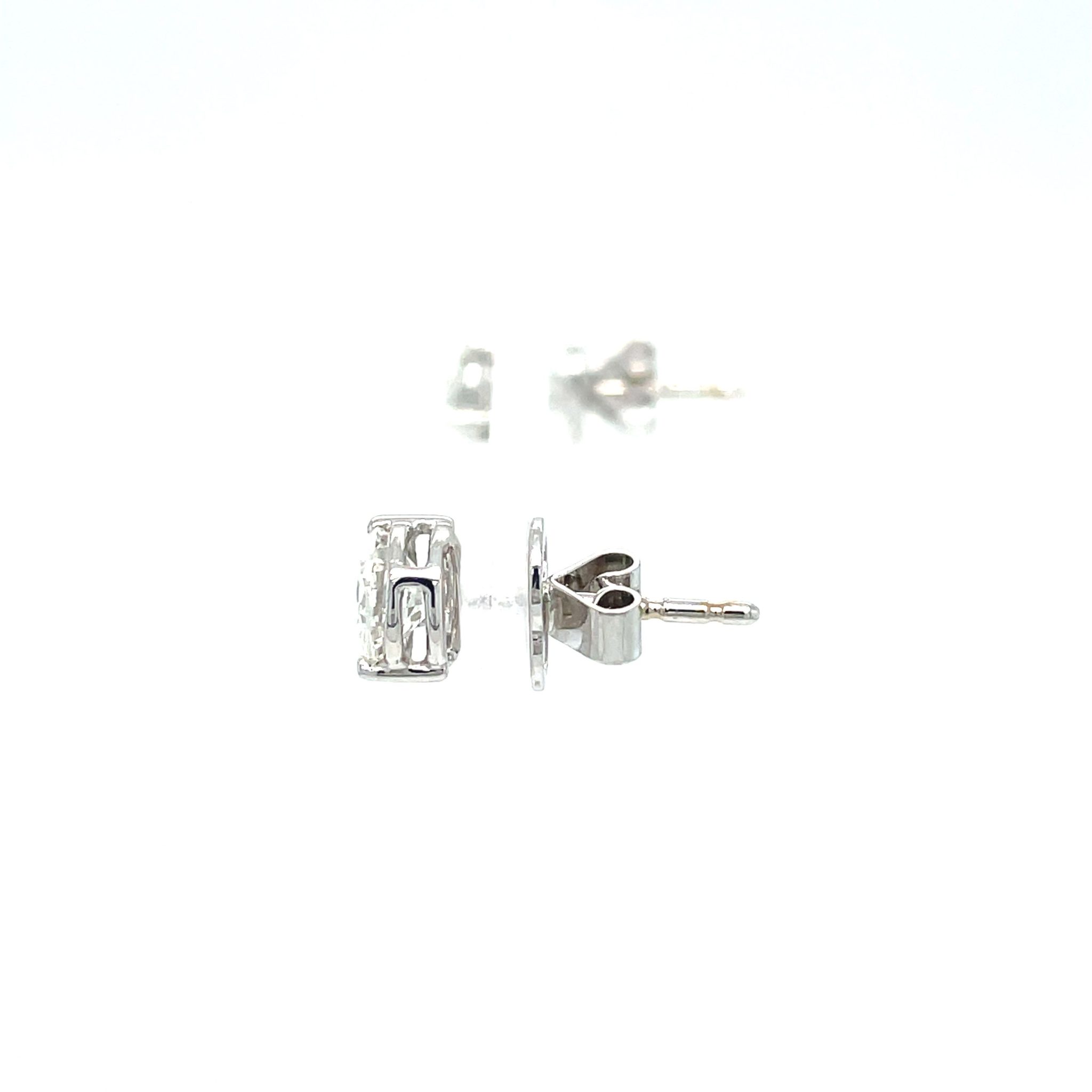 Solitärohrstecker 1,18 ct Diamanten Weißgold 750/ 18K HRD Zertifikat - Bild 4