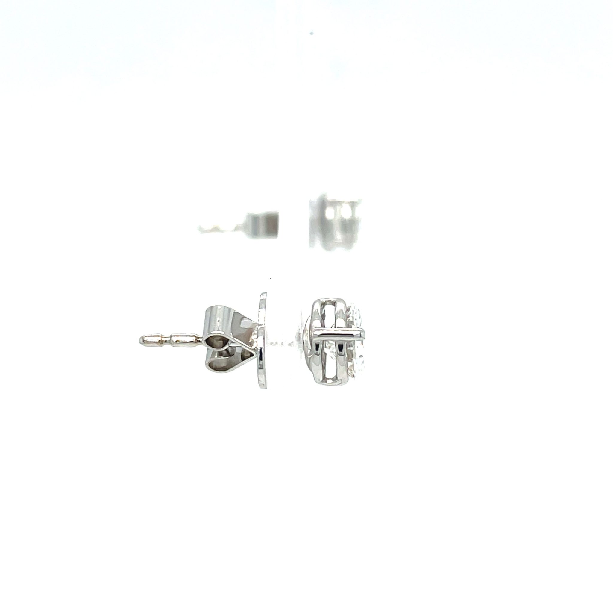Solitärohrstecker 1,18 ct Diamanten Weißgold 750/ 18K HRD Zertifikat - Bild 5