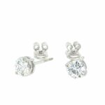 Solitärohrstecker 1,18 ct Diamanten Weißgold 750/ 18K HRD Zertifikat - Bild 7 Vorschau