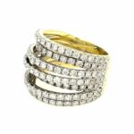 Pavée Ring Gr. 52 ca. 3,4 ct Diamanten Gelbgold 750/ 18K - Bild 2 Vorschau