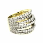 Pavée Ring Gr. 52 ca. 3,4 ct Diamanten Gelbgold 750/ 18K - Bild 3 Vorschau
