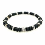 Spiralen Onyx Armband Flexibel 20 cm ca.0,10ct Diamanten Weißgold 750/ 18K Vorschau