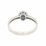 Entourage Saphir Ring Gr. 54 ca. 0,31 ct Diamanten Weißgold 750/ 18K - Bild 4 Vorschau