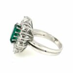Entourage Ring Beryll Gr. 55 ca. 1,60 ct Diamanten Weißgold 750/ 18K - Bild 2 Vorschau