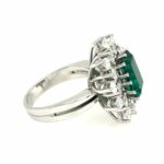 Entourage Ring Beryll Gr. 55 ca. 1,60 ct Diamanten Weißgold 750/ 18K - Bild 3 Vorschau