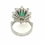 Entourage Ring Beryll Gr. 55 ca. 1,60 ct Diamanten Weißgold 750/ 18K - Bild 5 Vorschau