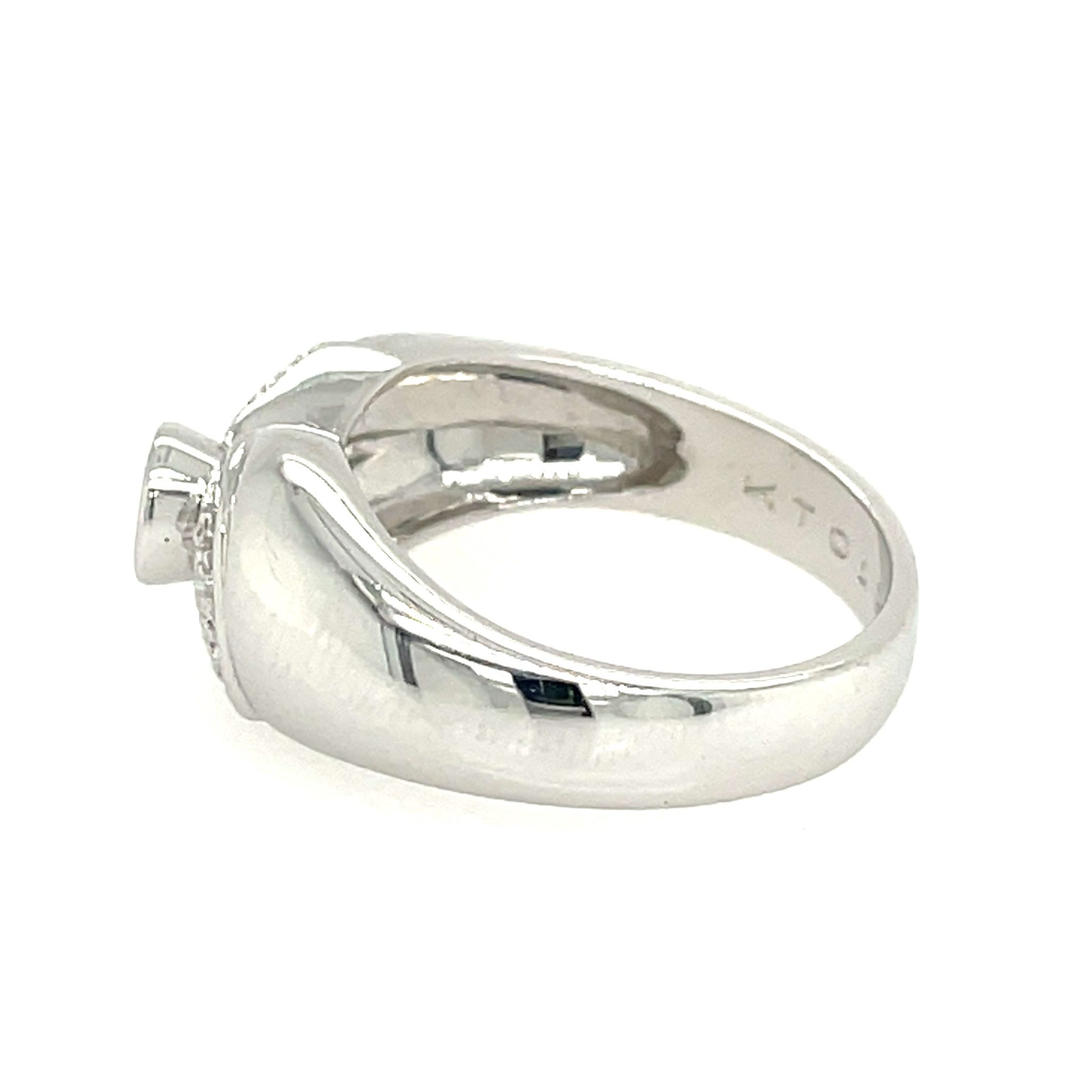 Solitärring Gr. 55 ca. 0,20ct Diamanten Weißgold 750/ 18K - Bild 2