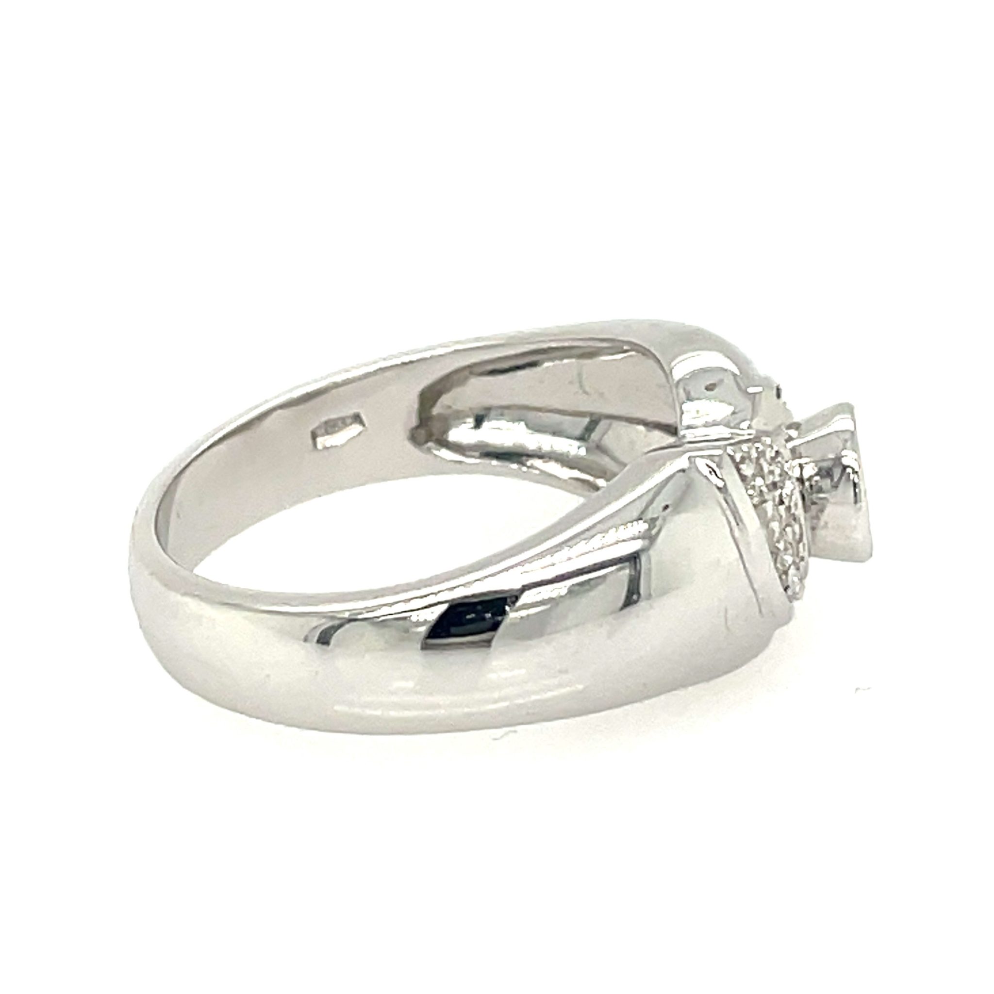 Solitärring Gr. 55 ca. 0,20ct Diamanten Weißgold 750/ 18K - Bild 3