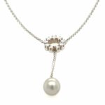 Kugel Collier 47 cm ca. 0,50 ct Diamanten Weißgold 750/ 18K - Bild 3 Vorschau